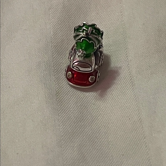 Red & Green Holiday Car Charm with Merry Christmas engraved on Bottom. - Picture 6 of 8